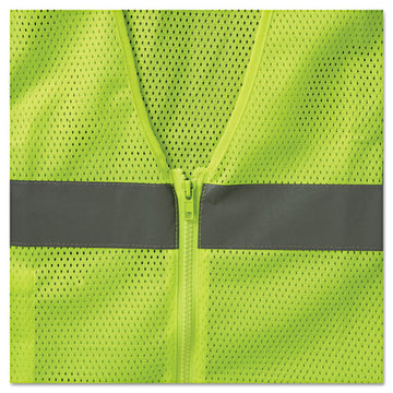 ergodyne® Glowear 8210z Class 2 Economy Vest, Polyester Mesh, Large To X-large, Lime freeshipping - TVN Wholesale